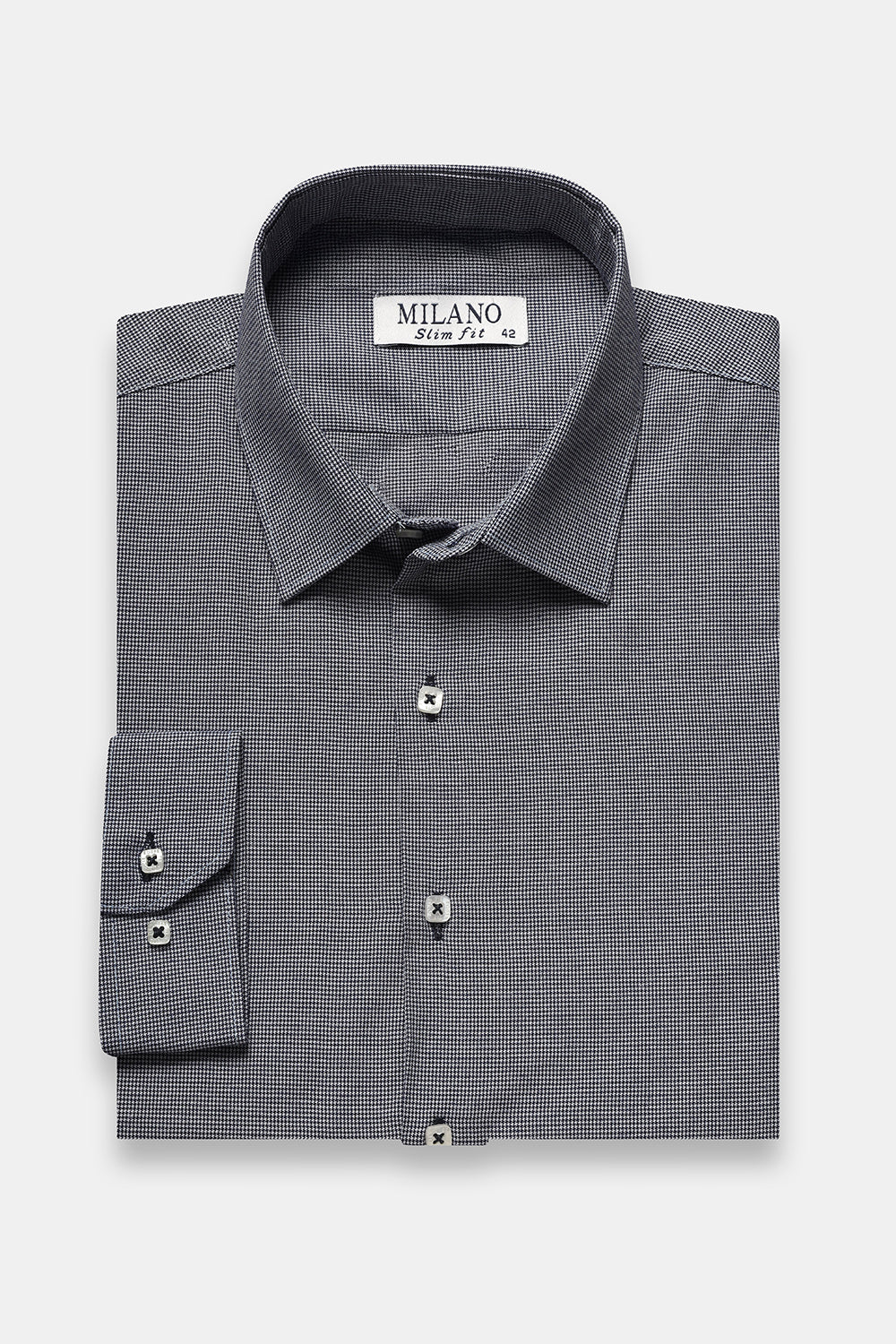 milano slim fit dress shirt Milano White Shirt Contemporary (Slim) / 16 / Long (34-35)