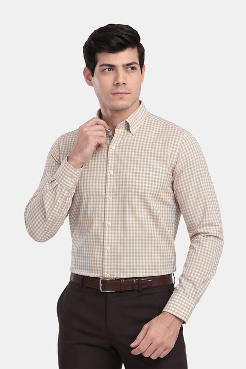 Milano Shirt Regular Fit Beige