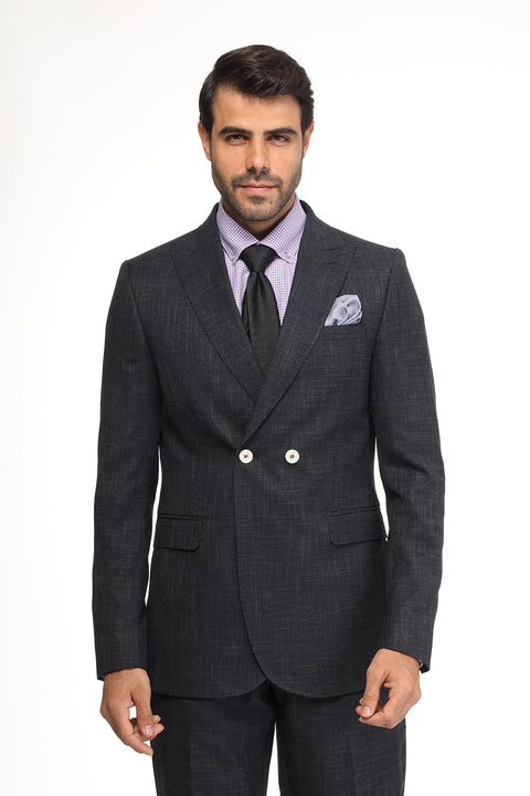 Slim Fit Suit Dark Blue