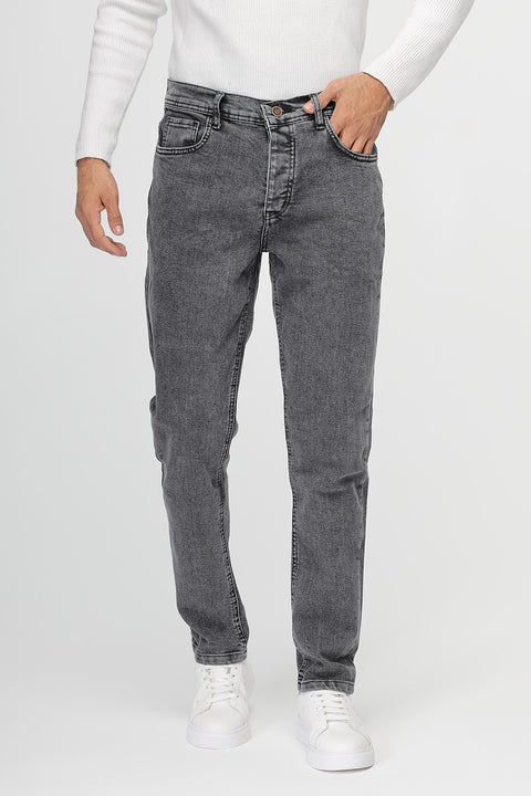 Slim Fit Trousers Jeans Gray