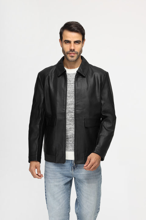 Regular Fit Sweater Leather Black