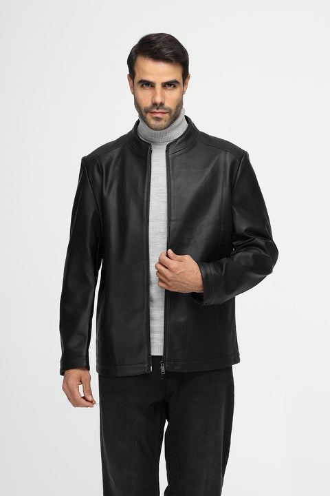 Regular Fit Sweater Leather Black