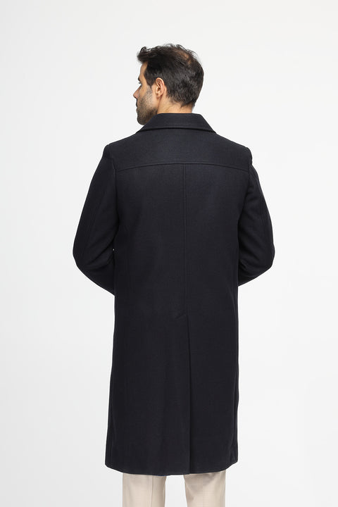 Regular Fit Coat Dark Blue