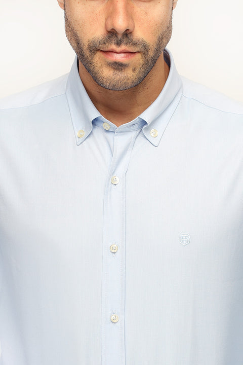 Slim Fit Shirt Oxford Light Blue100% Cotton