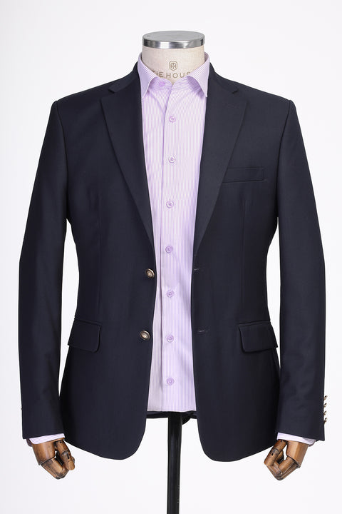 Regular Fit Blazer Dark Blue