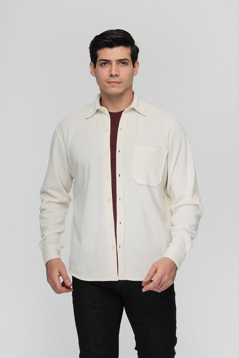 Relax Fit Over Shirt Beige