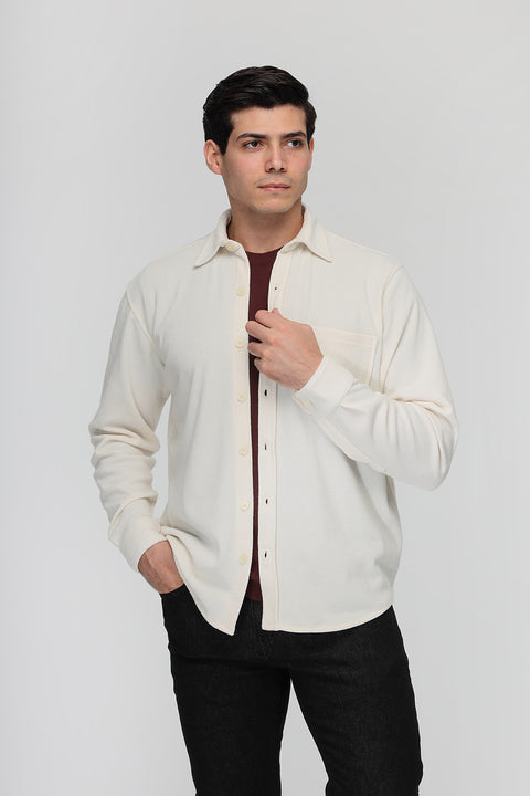 Relax Fit Over Shirt Beige