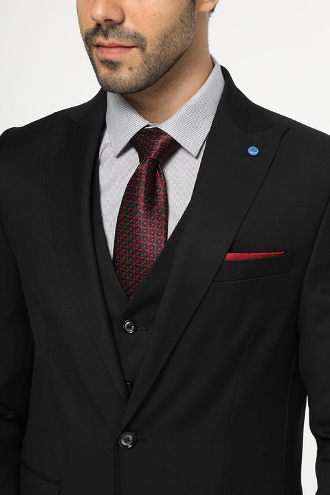 Slim Fit Suit Black