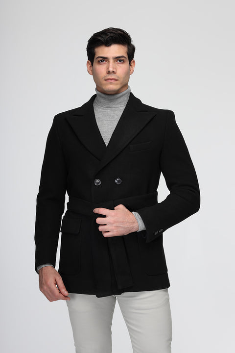 Regular Fit Coat Black