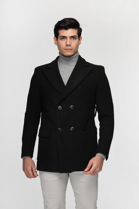 Regular Fit Coat Black