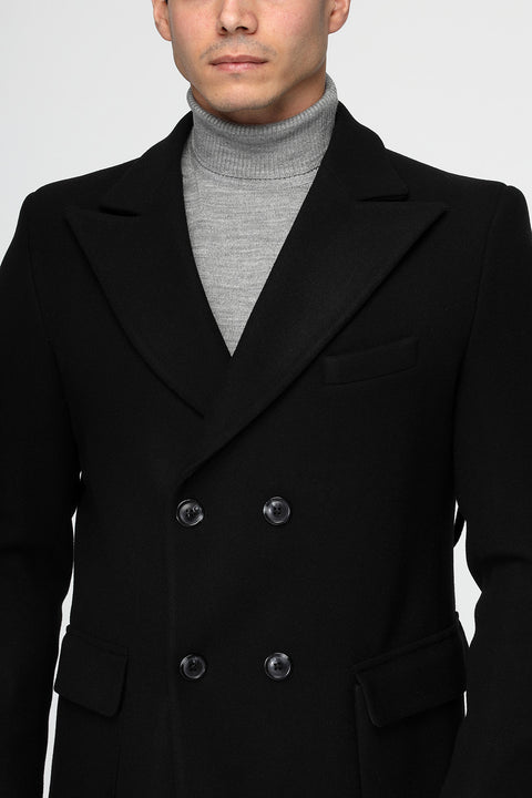Regular Fit Coat Black