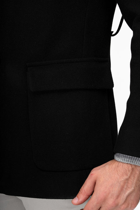 Regular Fit Coat Black