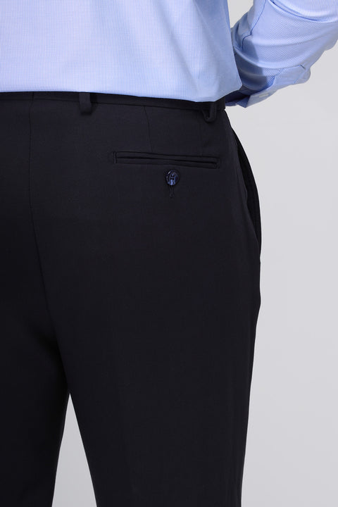 Slim Straight Fit Classic Pants Dark Blue