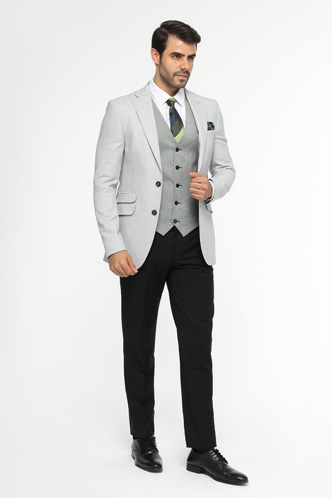 Slim Fit Suit Gray