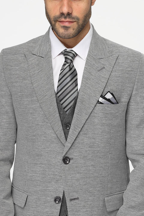 Slim Fit Suit Light Gray
