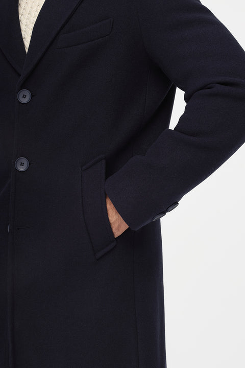 Regular Fit Coat Dark Blue