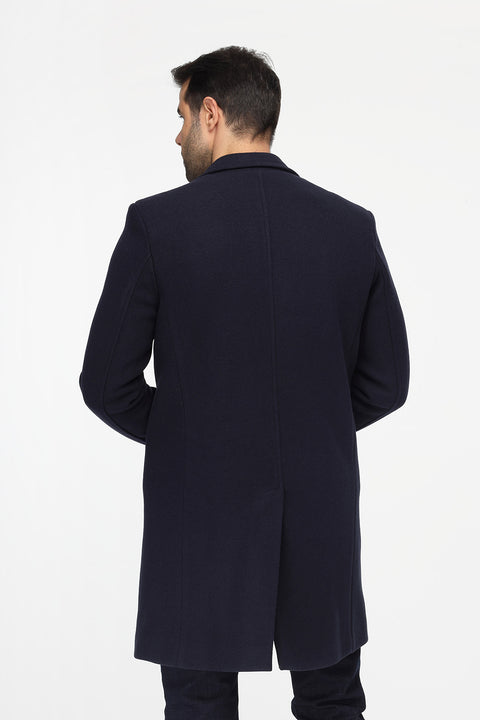 Regular Fit Coat Dark Blue