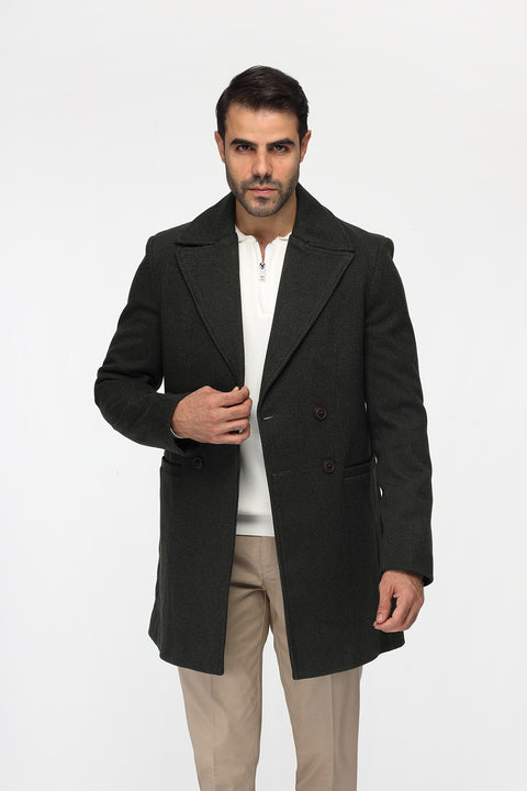 Regular Fit Coat Green