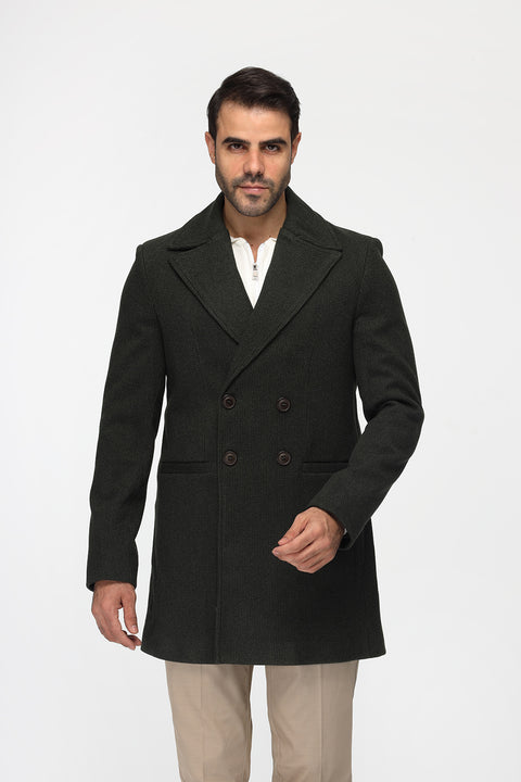 Regular Fit Coat Green