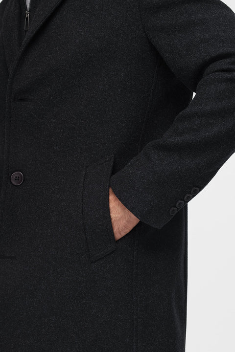 Regular Fit Coat Dark Gray
