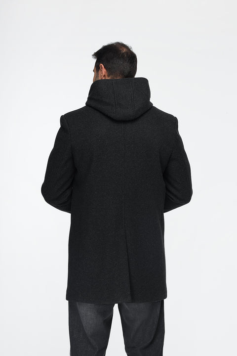 Regular Fit Coat Dark Gray