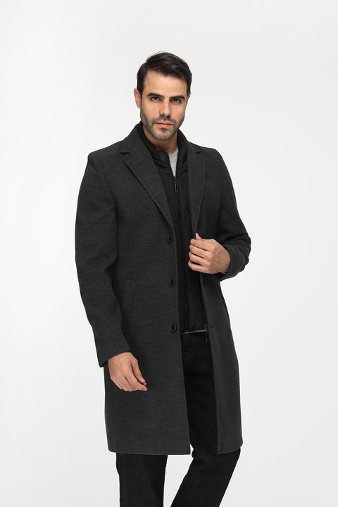 Regular Fit Coat Gray