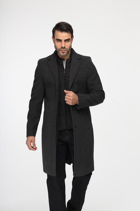 Regular Fit Coat Gray