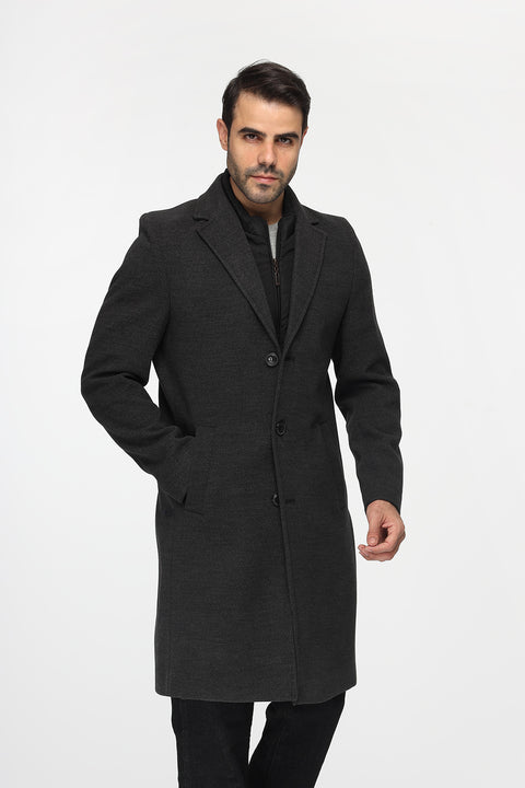Regular Fit Coat Gray
