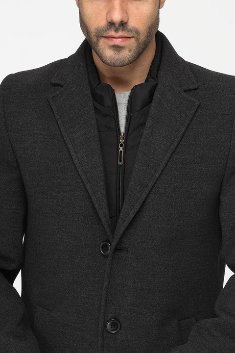 Regular Fit Coat Gray