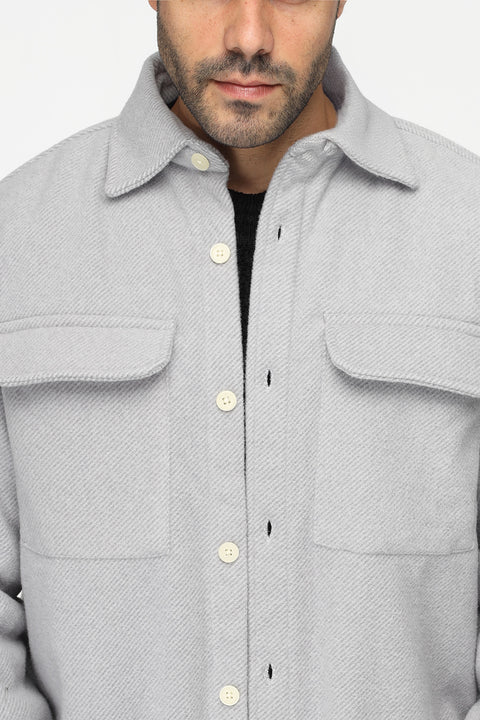 Relax Fit Over Shirt Gray