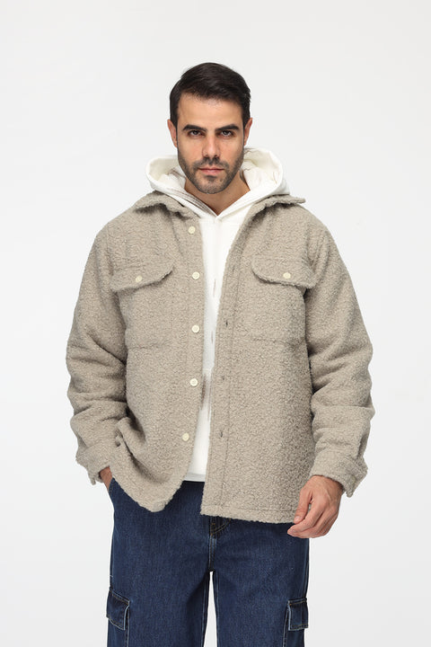 Relax Fit Over Shirt Beige