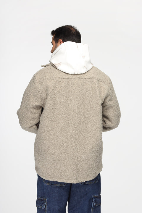 Relax Fit Over Shirt Beige