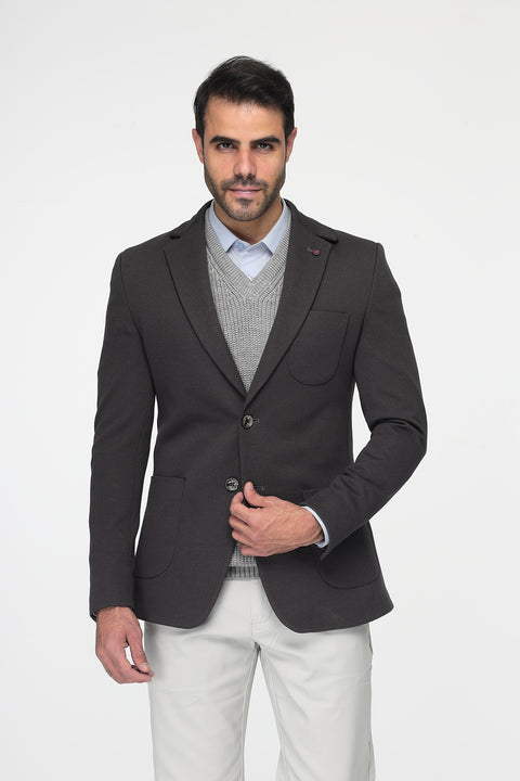 Slim Fit Blazer Gray