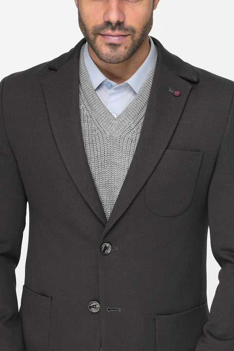 Slim Fit Blazer Gray