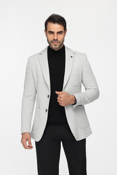 Slim Fit Blazer Gray