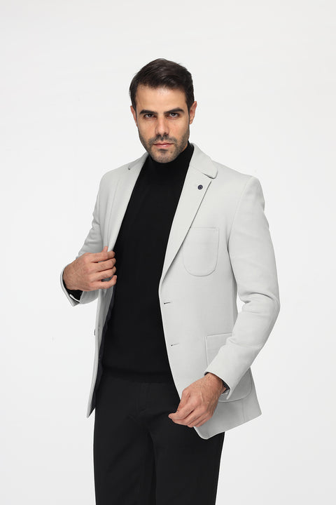 Slim Fit Blazer Gray