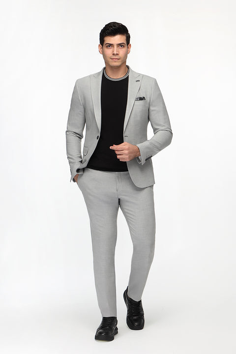 Skinny Fit Suit Light Gray