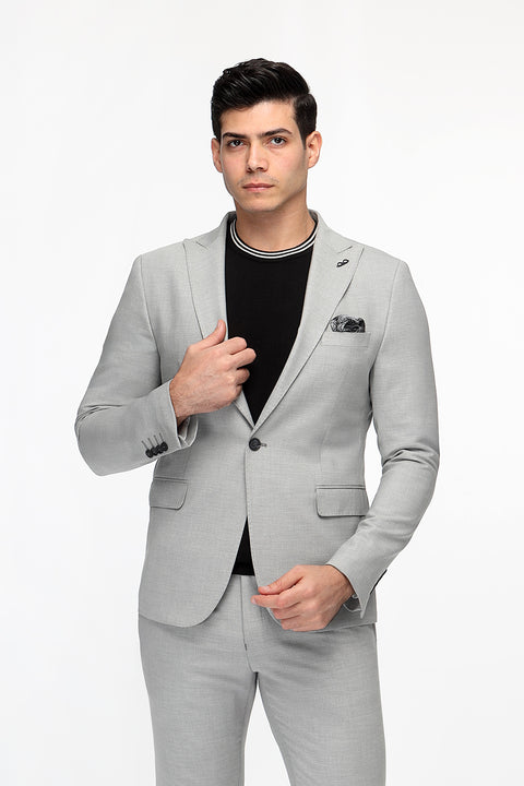 Skinny Fit Suit Light Gray