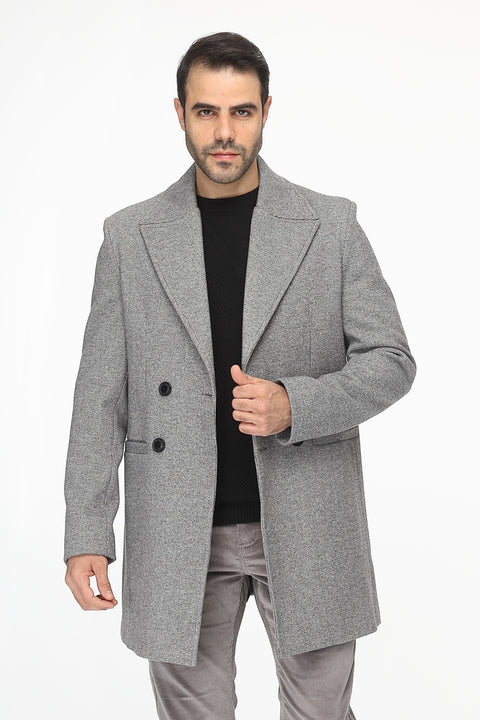 Regular Fit Coat Gray