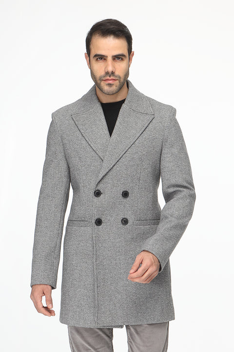 Regular Fit Coat Gray