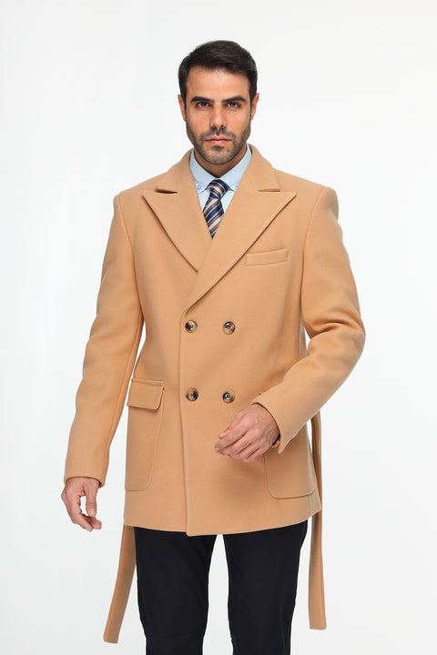 Regular Fit Coat Beige