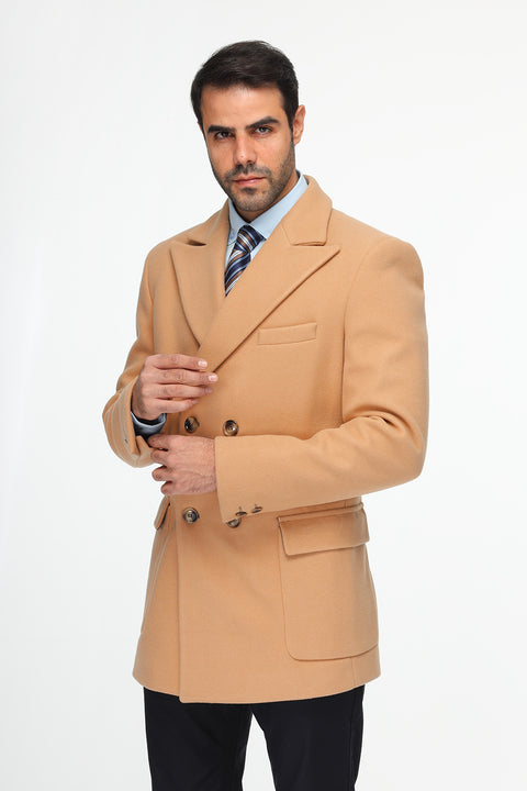 Regular Fit Coat Beige