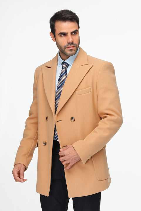 Regular Fit Coat Beige