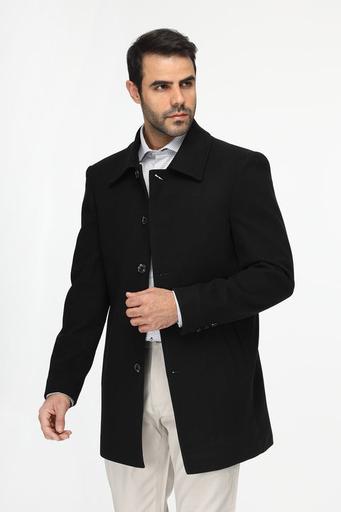 Regular Fit Coat Black