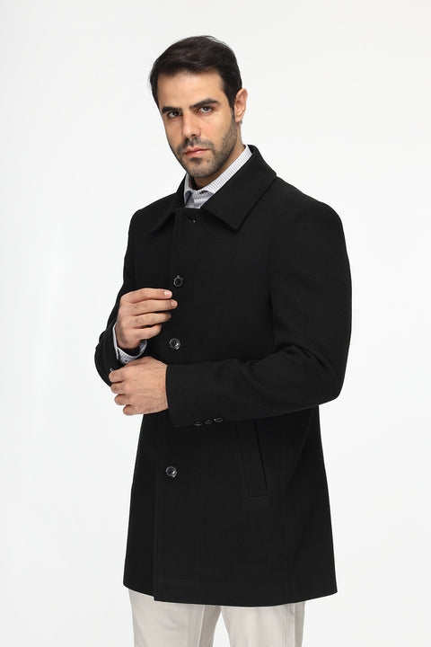 Regular Fit Coat Black