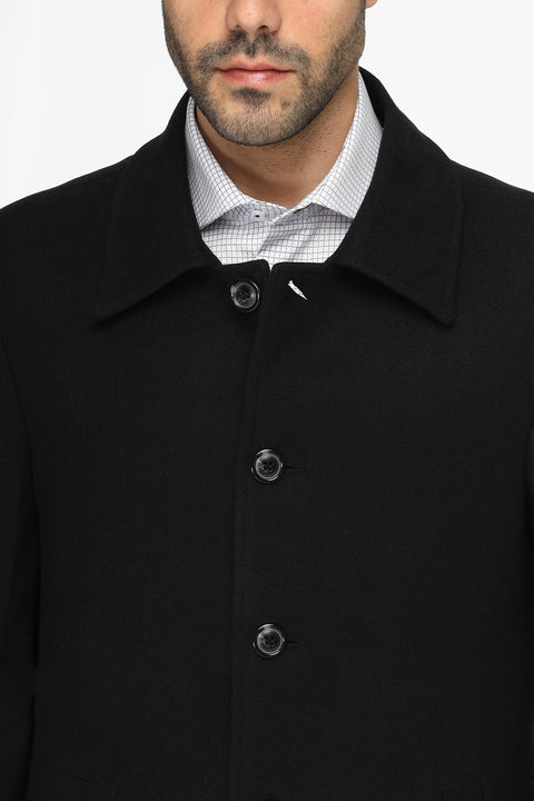 Regular Fit Coat Black