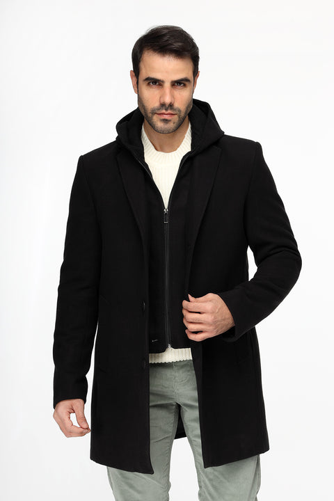 Regular Fit Coat Black