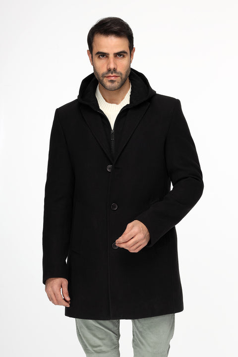 Regular Fit Coat Black
