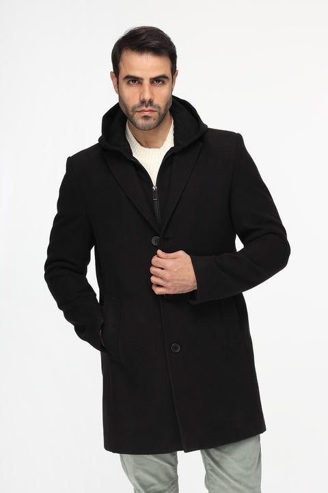 Regular Fit Coat Black