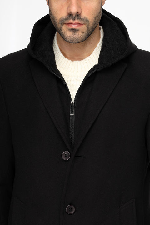 Regular Fit Coat Black